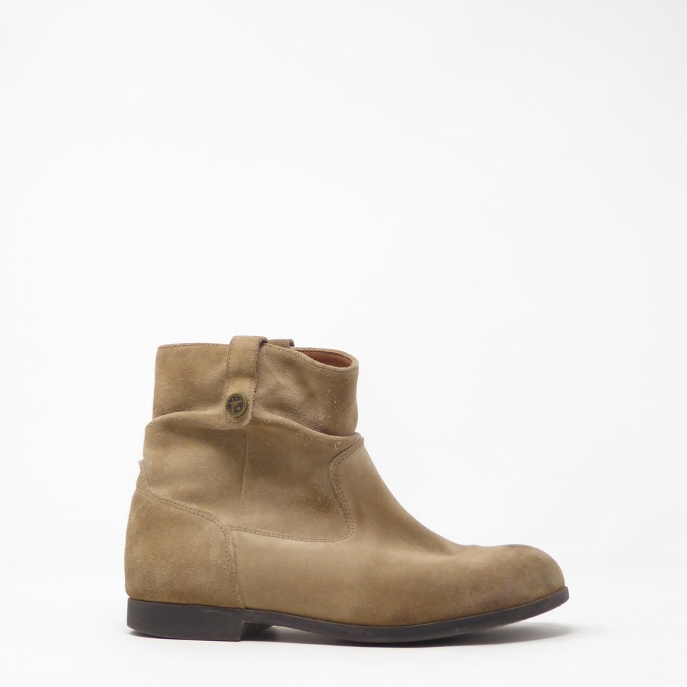 Birkenstock Sarnia Women Boots Tan Suede Leather Slouch Ankle Boot 36 / 5